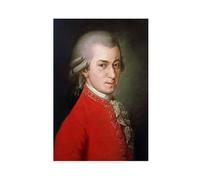 HGFH5TD Mozart, Wolfgang Amadeus, Vintage Painting Portrait Poster Canvas Artwork Prints Rustic Farmhouse Decorations for Living Room Bathroom Bedroom 12x18inch(30x45cm)