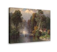 HGFH5TD Samsung Frame TV Art Romantic River View Canvas Art Poster And Wall Art Picture Print Modern Family Bedroom Decor Posters 16x24inch(40x60cm)