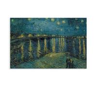 HGFH5TD Vincent Van Gogh, Starry Night over The Rhone Canvas Poster Wall Art Decor Print Picture Paintings for Living Room Bedroom Decoration 24x36inch(60x90cm)