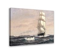 HGFH5TD William E. Norton - Sailboats Off The Coast of Maine Canvas Art Poster And Wall Art Picture Print Modern Family Bedroom Decor Posters 20x30inch(50x75cm)