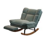 HGFVNFVKHA Rocking Chair, Living Room Chairs Backrest with Three-position Adjustment and Footstool, Sofa Chair for Living Room, Bedroom, Office, and Study(White)