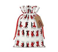 HGFVY Ballroom Dance 1pcs Drawstring Tote Bag 8.3x11.8in For Christmas Gifting And Storage And With Kraft Gift Tags