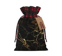 HGFVY Black And Gold Background 1pcs Drawstring Tote Bag 8.3x11.8in For Christmas Gifting And Storage And With Kraft Gift Tags