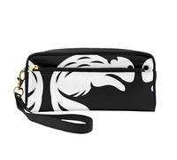 HGFVY Black Beaver Makeup Bag,Small Travel Makeup Organizer Bag For Women Double Layer Portable Makeup Bags, Black, One Size