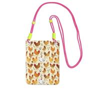 HGFVY Brood Of Chickens Printing Small Phone Crossbody Shoulder Holsters Bag.Fits All Cell Phones.Use For Running.Walking.Biking, Fuchusia, One Size