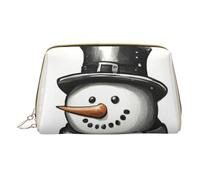 HGFVY Christmas Snowman 1 Toiletry Pouch, Travel-Friendly Makeup Organizer For Makeup Brushes, Lipsticks, White, One Size