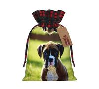 HGFVY Cute Black Pug Dog 1pcs Drawstring Tote Bag 8.3x11.8in For Christmas Gifting And Storage And With Kraft Gift Tags