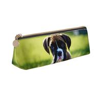 HGFVY Cute Black Pug Dog Fashion Multifunctional Portable Leather Pencil Case With Large Storage Capacity Pencil Pouch