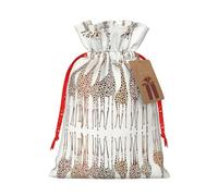 HGFVY Cute Cartoon Funny Giraffes 1pcs Drawstring Tote Bag 4.7 X 6.9in For Christmas Gifting And Storage And With Kraft Gift Tags