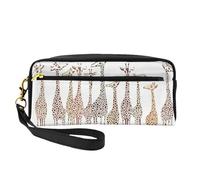 HGFVY Cute Cartoon Funny Giraffes Makeup Bag,Small Travel Makeup Organizer Bag For Women Double Layer Portable Makeup Bags, Black, One Size