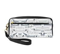 HGFVY Cute Dachshund Dog Makeup Bag,Small Travel Makeup Organizer Bag For Women Double Layer Portable Makeup Bags, Black, One Size