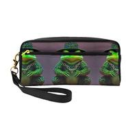 HGFVY Cute Frog Makeup Bag,Small Travel Makeup Organizer Bag For Women Double Layer Portable Makeup Bags, Black, One Size