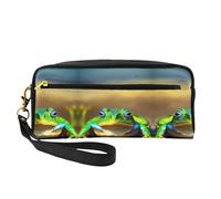 HGFVY Cute Frog Makeup Bag,Small Travel Makeup Organizer Bag For Women Double Layer Portable Makeup Bags, Black, One Size