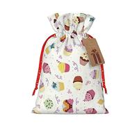 HGFVY Delicious Cupcakes 1pcs Drawstring Tote Bag 8.3x11.8in For Christmas Gifting And Storage And With Kraft Gift Tags