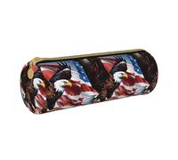 HGFVY Eagle With Usa Flag Pvc Pencil Case,Small Pen Pouch,Fashion Aesthetic Cases,For Pens,Pencils,And Accessories