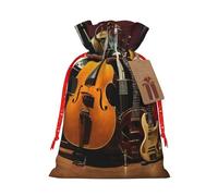 HGFVY Electric Guitar 1pcs Drawstring Tote Bag 4.7 X 6.9in For Christmas Gifting And Storage And With Kraft Gift Tags