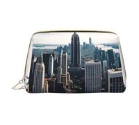 HGFVY Empire State Building Toiletry Pouch, Travel-Friendly Makeup Organizer For Makeup Brushes, Lipsticks, White, One Size