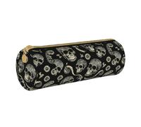 HGFVY Flowers Skull Ornamental Pvc Pencil Case,Small Pen Pouch,Fashion Aesthetic Cases,For Pens,Pencils,And Accessories