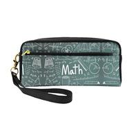 HGFVY Formulas Shapes Theory Math Lesson Word Makeup Bag,Small Travel Makeup Organizer Bag For Women Double Layer Portable Makeup Bags, Black, One Size