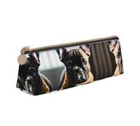 HGFVY French Bulldog Fashion Multifunctional Portable Leather Pencil Case With Large Storage Capacity Pencil Pouch