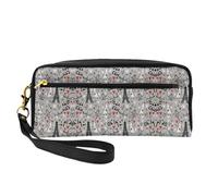 HGFVY French Fashion Model Ferrets Makeup Bag,Small Travel Makeup Organizer Bag For Women Double Layer Portable Makeup Bags, Black, One Size