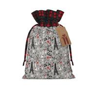 HGFVY French Fashion Model Ferrets Print Christmas Wrapping Bags Gift Bags With Drawstring, Xmas Party Presents