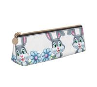 HGFVY Fun Easter Rabbit Fashion Multifunctional Portable Leather Pencil Case With Large Storage Capacity Pencil Pouch