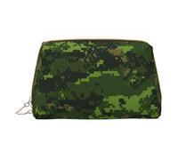 HGFVY Green Army Digital Camouflage Toiletry Pouch, Travel-Friendly Makeup Organizer For Makeup Brushes, Lipsticks, White, One Size
