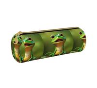 HGFVY Green Frog Pvc Pencil Case,Small Pen Pouch,Fashion Aesthetic Cases,For Pens,Pencils,And Accessories