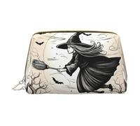 HGFVY Halloween Witch Flying Toiletry Pouch, Travel-Friendly Makeup Organizer For Makeup Brushes, Lipsticks, White, One Size