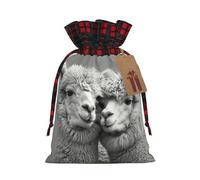 HGFVY I Love Alpacas 1pcs Drawstring Tote Bag 4.7 X 6.9in For Christmas Gifting And Storage And With Kraft Gift Tags