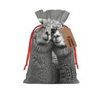 HGFVY I Love Alpacas 1pcs Drawstring Tote Bag 4.7 X 6.9in For Christmas Gifting And Storage And With Kraft Gift Tags