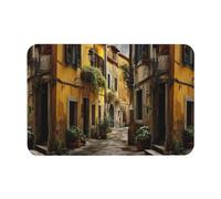 HGFVY Italian Old Street Printing Bath Mat Diatomaceous Earth Mat Non-Slip Shower Mat for Kitchen Bathroom Floor,Easy to Clean
