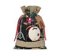 HGFVY Jazz Drum 1pcs Drawstring Tote Bag 8.3x11.8in For Christmas Gifting And Storage And With Kraft Gift Tags