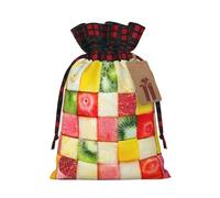 HGFVY Kiwi Watermelon 1pcs Drawstring Tote Bag 4.7 X 6.9in For Christmas Gifting And Storage And With Kraft Gift Tags