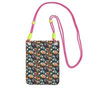 HGFVY Many Hedgehogs Printing Small Phone Crossbody Shoulder Holsters Bag.Fits All Cell Phones.Use For Running.Walking.Biking, Fuchusia, One Size