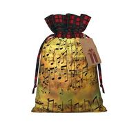 HGFVY Music Note 1pcs Drawstring Tote Bag 8.3x11.8in For Christmas Gifting And Storage And With Kraft Gift Tags