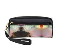 HGFVY Niagara Falls Makeup Bag,Small Travel Makeup Organizer Bag For Women Double Layer Portable Makeup Bags, Black, One Size