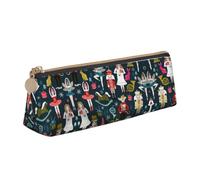 HGFVY Nutcracker Ballet Xmas Dance Fashion Multifunctional Portable Leather Pencil Case With Large Storage Capacity Pencil Pouch