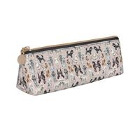 HGFVY Oodles Of Poodles Fashion Multifunctional Portable Leather Pencil Case With Large Storage Capacity Pencil Pouch