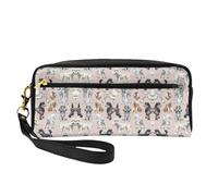 HGFVY Oodles Of Poodles Makeup Bag,Small Travel Makeup Organizer Bag For Women Double Layer Portable Makeup Bags, Black, One Size