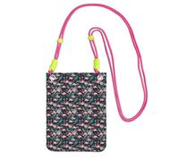 HGFVY Pink Flamingo Printing Small Phone Crossbody Shoulder Holsters Bag.Fits All Cell Phones.Use For Running.Walking.Biking, Fuchusia, One Size