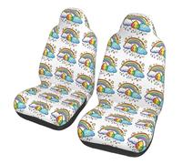 HGFVY Rainbow Clouds Raindrop 1 Car Seat Covers Protectors Fit for Most Cars Trucks SUV