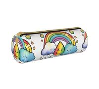 HGFVY Rainbow Clouds Raindrop 1 Pvc Pencil Case,Small Pen Pouch,Fashion Aesthetic Cases,For Pens,Pencils,And Accessories