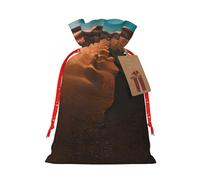 HGFVY Sand Dunes 1pcs Drawstring Tote Bag 4.7 X 6.9in For Christmas Gifting And Storage And With Kraft Gift Tags
