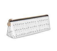 HGFVY Sign Language Alphabet Fashion Multifunctional Portable Leather Pencil Case With Large Storage Capacity Pencil Pouch