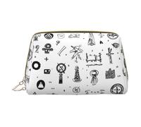 HGFVY Sign Language Alphabet. Toiletry Pouch, Travel-Friendly Makeup Organizer For Makeup Brushes, Lipsticks, White, One Size