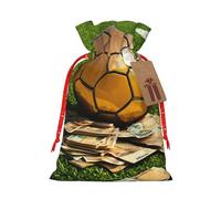 HGFVY Soccer 1pcs Drawstring Tote Bag 8.3x11.8in For Christmas Gifting And Storage And With Kraft Gift Tags