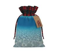 HGFVY Tranquil Water Print Christmas Wrapping Bags Gift Bags With Drawstring, Xmas Party Presents