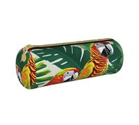 HGFVY Tropical Flower Leaf Parrot Pvc Pencil Case,Small Pen Pouch,Fashion Aesthetic Cases,For Pens,Pencils,And Accessories